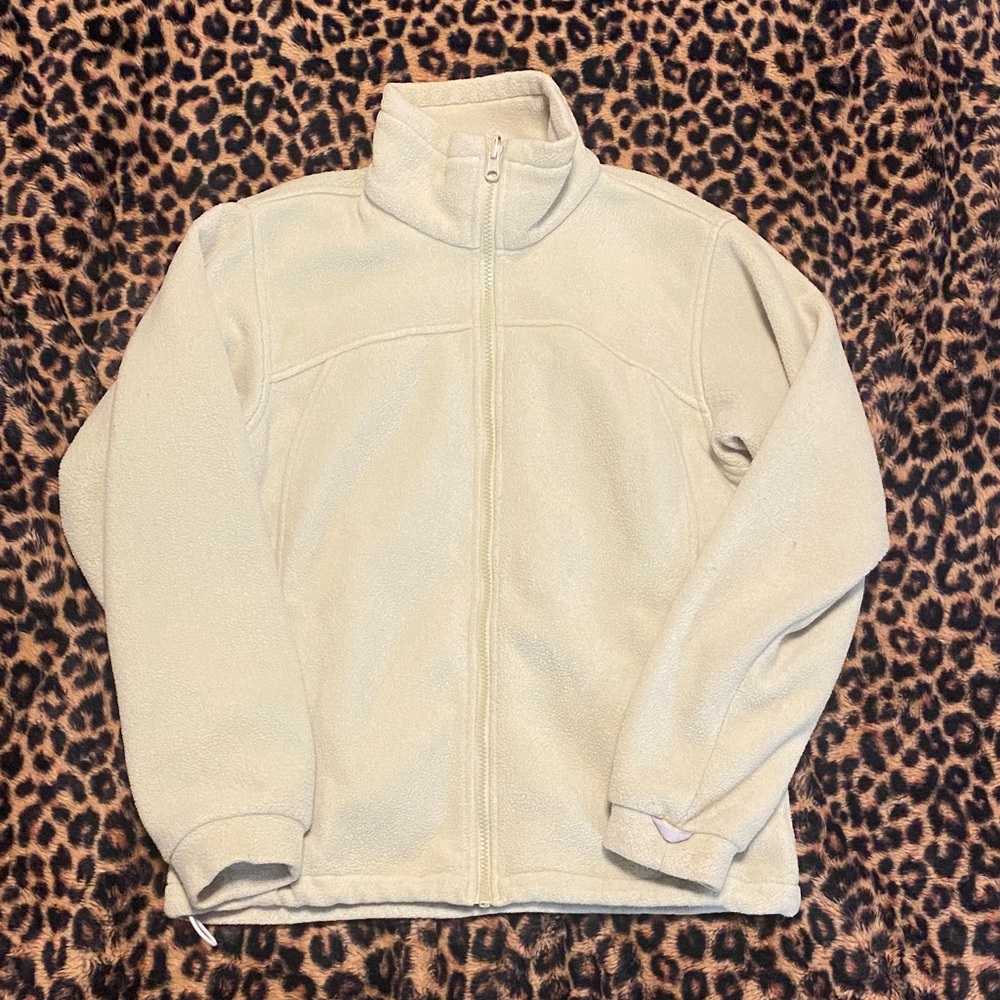 Columbia Light Green Fleece Zip-Up Jacket